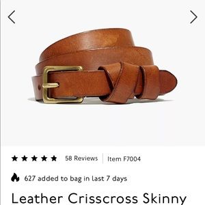 Brand New Leather Madewell Skinny Belt